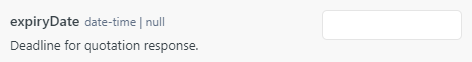 Figure 3. expiryDate field of the quotation creation endpoint